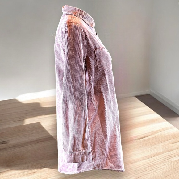 Peach Love California Womens Mauve Cord Shacket Size S Small Sm Tie Dye Corduroy - Picture 2 of 7